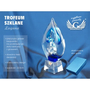 Trofeum szklane w etui - LAGUNA
