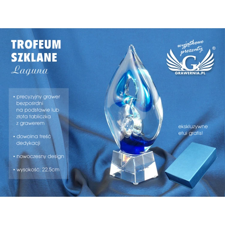 Trofeum szklane w etui - LAGUNA