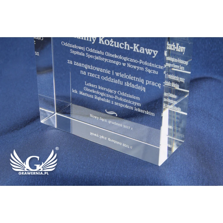 Trofeum szklane w etui - LUCY