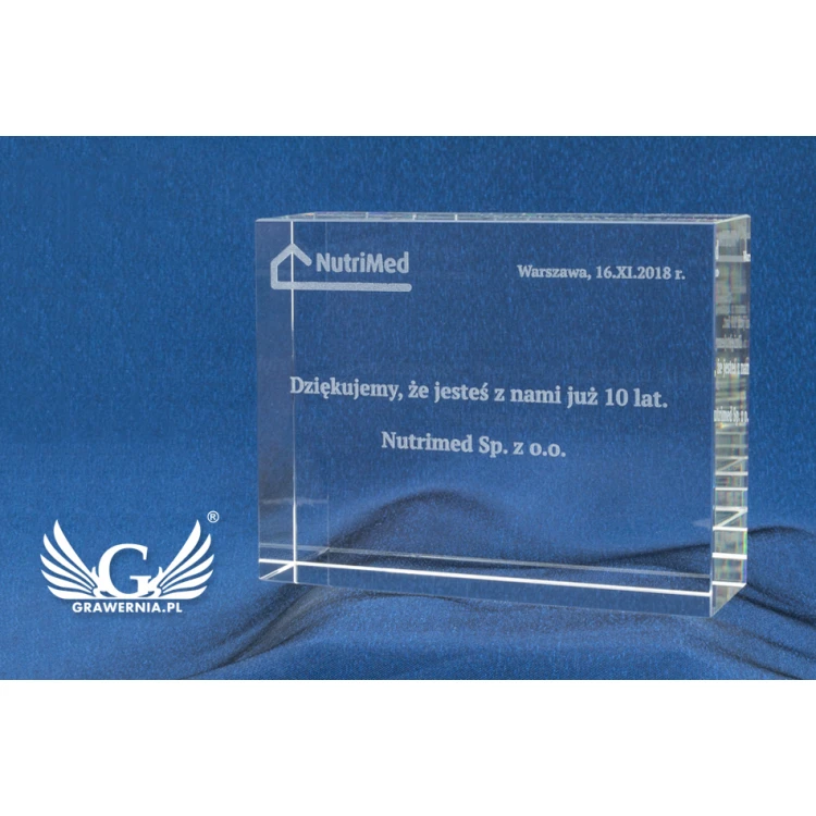Trofeum szklane w etui - LUCY