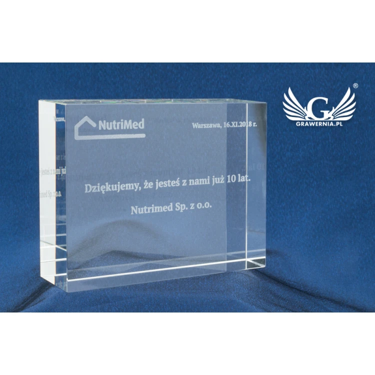 Trofeum szklane w etui - LUCY