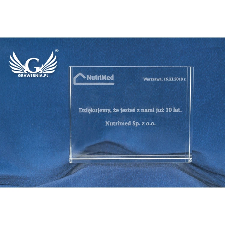 Trofeum szklane w etui - LUCY