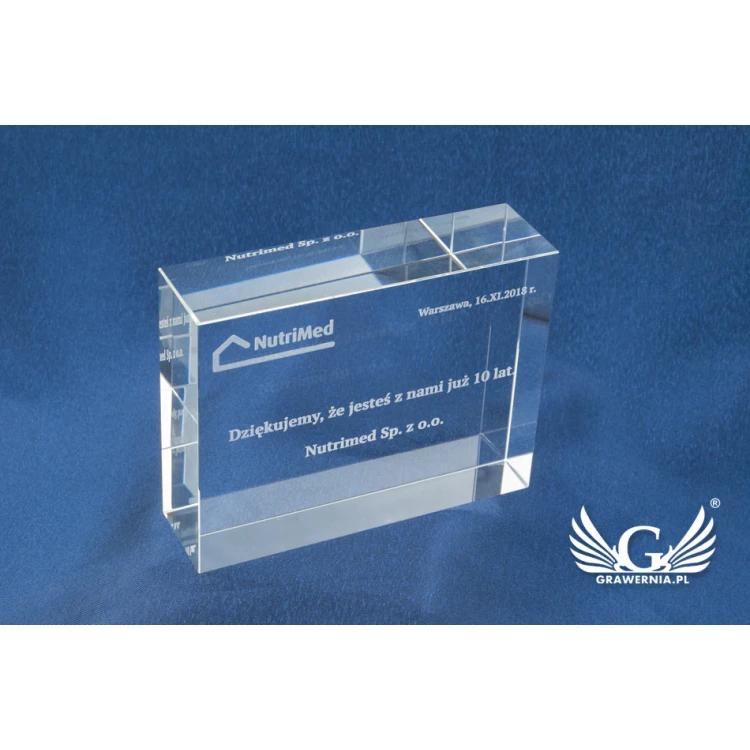 Trofeum szklane w etui - LUCY