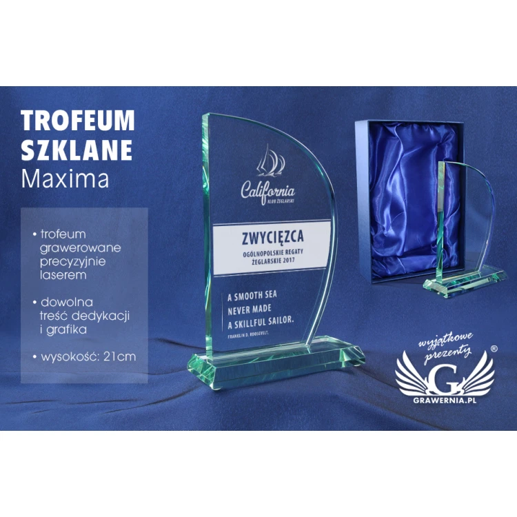 Trofeum szklane w etui - Maxima