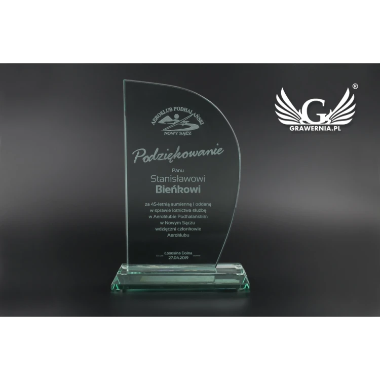 Trofeum szklane w etui - Maxima