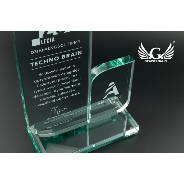 Trofeum szklane w etui - Mount Blanc - TSZ068