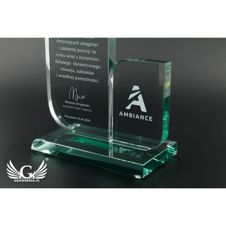 Trofeum szklane w etui - Mount Blanc - TSZ068
