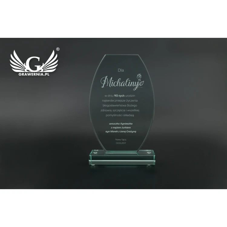 Trofeum szklane w etui - Oviedo - TSZ103
