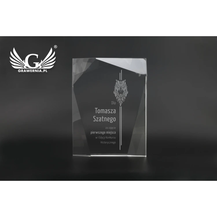 Trofeum szklane w etui - Santander - TSZ102