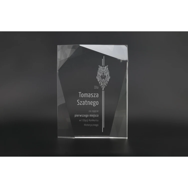 Trofeum szklane w etui - Santander - TSZ102