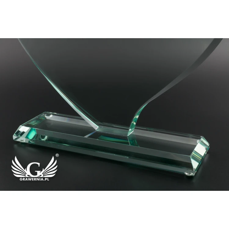 Trofeum szklane w etui - SERCE 4 - TSZ071