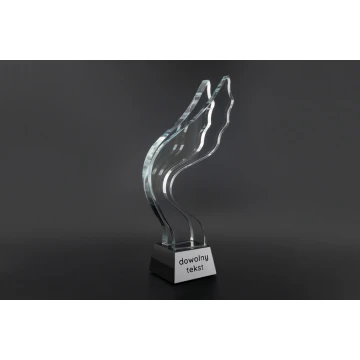 Trofeum szklane w etui - Skrzydła - TSZ105