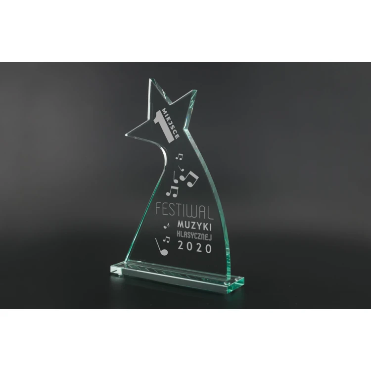 Trofeum szklane w etui - Star 2 - TSZ104