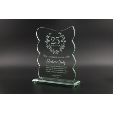 Trofeum szklane w etui - Swing - TSZ077
