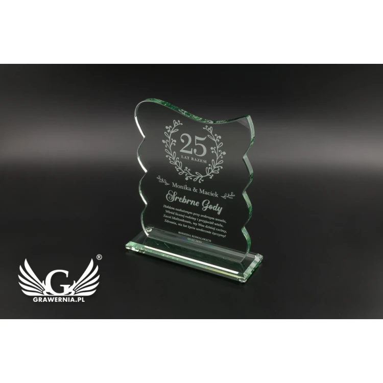 Trofeum szklane w etui - Swing - TSZ077