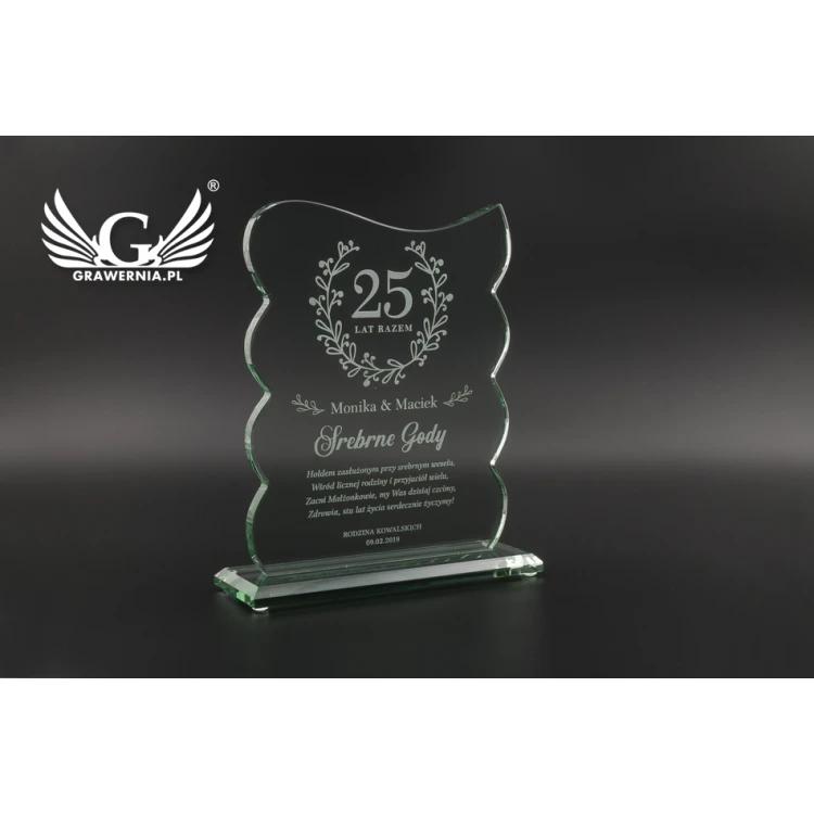 Trofeum szklane w etui - Swing - TSZ077