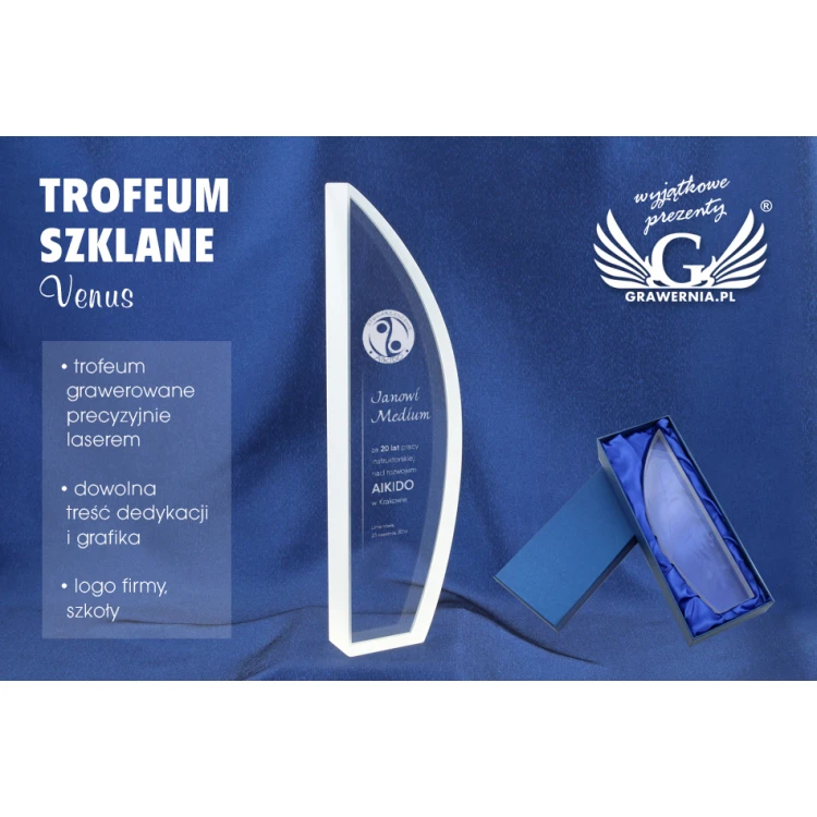 Trofeum szklane w etui - VENUS