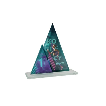 Trofeum szklane z nadrukiem UV - Pascal - TSZ083