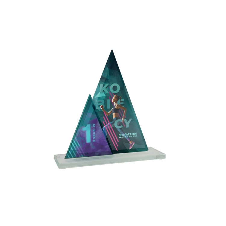 Trofeum szklane z nadrukiem UV - Pascal - TSZ083