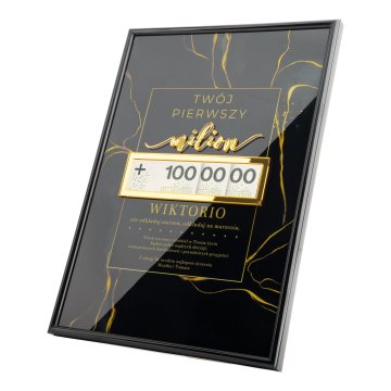 Twój pierwszy milion - idealny prezent na 18-te urodziny - wym. 21x29,7cm - DS043