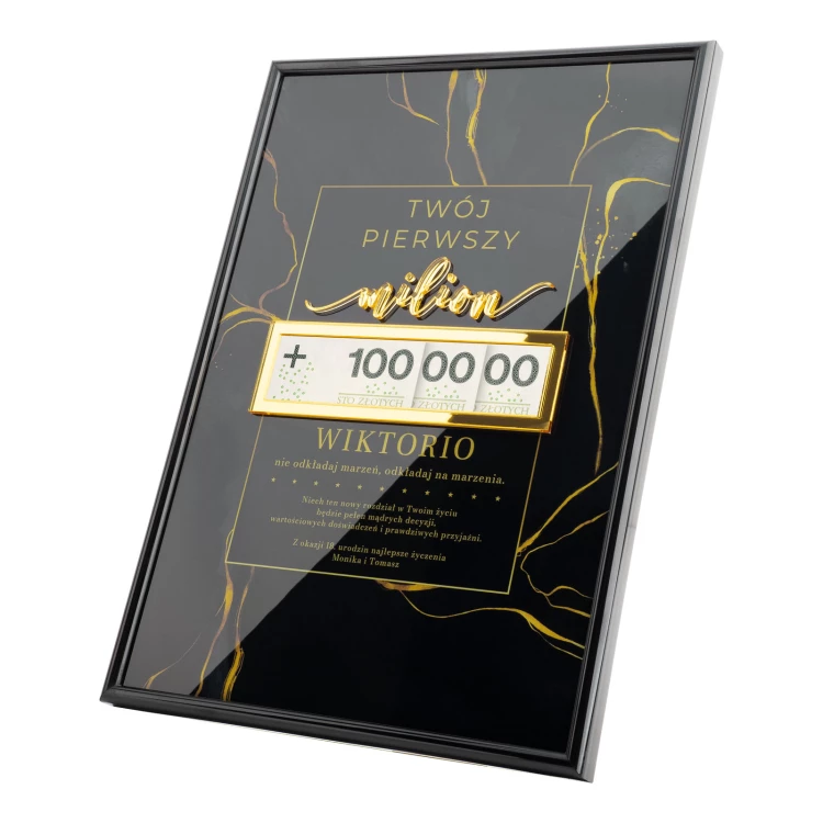 Twój pierwszy milion - idealny prezent na 18-te urodziny - wym. 21x29,7cm - DS043