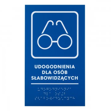 Udogodnienia dla osób słabowidzących - tabliczka z pismem Braille - wym. 140x235mm - PCW twarde - TAB476