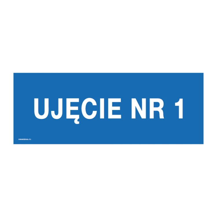 Ujęcie wody - tabliczka informacyjna - wym. 400x150mm - PVC - druk UV - TAB231