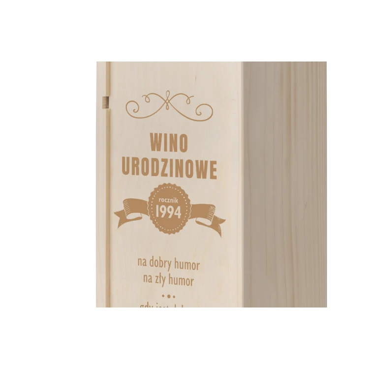 Urodzinowa skrzynka na alkohol - grawerowana laserem - SK011