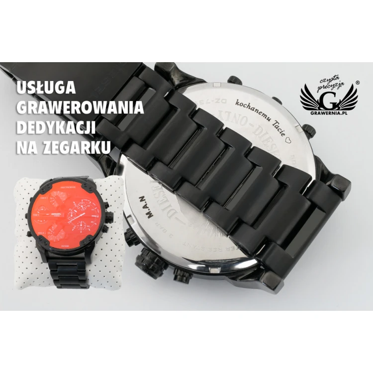 Usługa grawerowania dedykacji na zegarku - UGR12