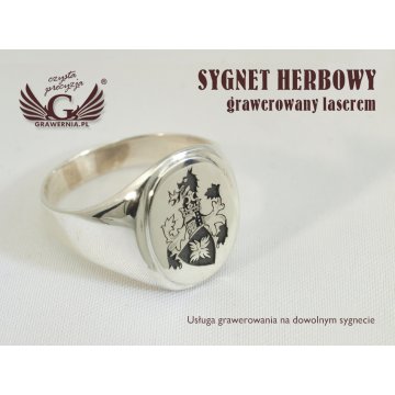 Usługa grawerowania herbów na sygnetach - sygnety herbowe - SY015