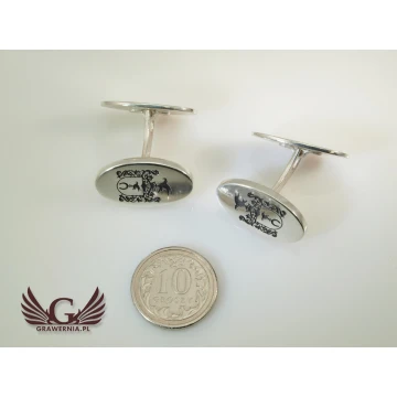 Usługa grawerowania herbów na spinkach - spinki herbowe - SPI002