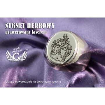 Usługa grawerowania herbów na sygnetach - sygnety herbowe - SY026