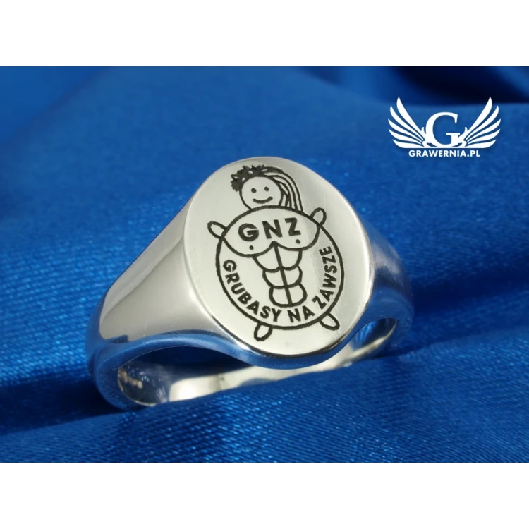 Usługa grawerowania logo/grafiki na sygnetach - sygnet z Twoim logo - SY016