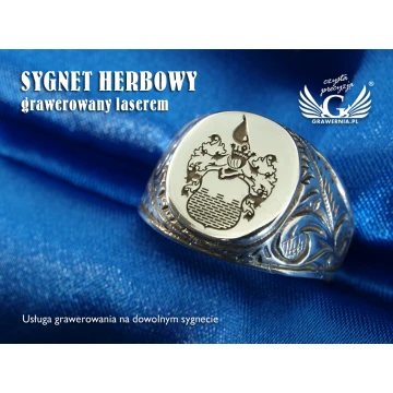 Usługa grawerowania logo/grafiki na sygnetach - sygnet z Twoim logo - SY020