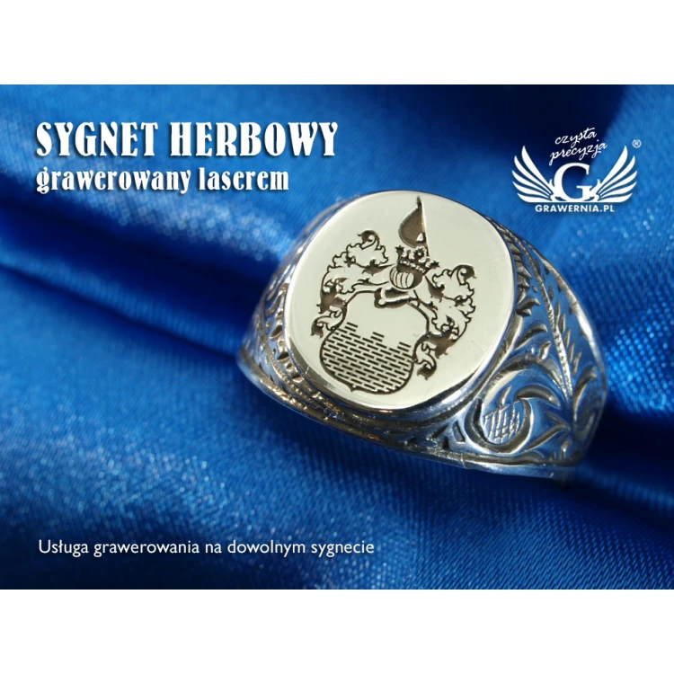 Usługa grawerowania logo/grafiki na sygnetach - sygnet z Twoim logo - SY020
