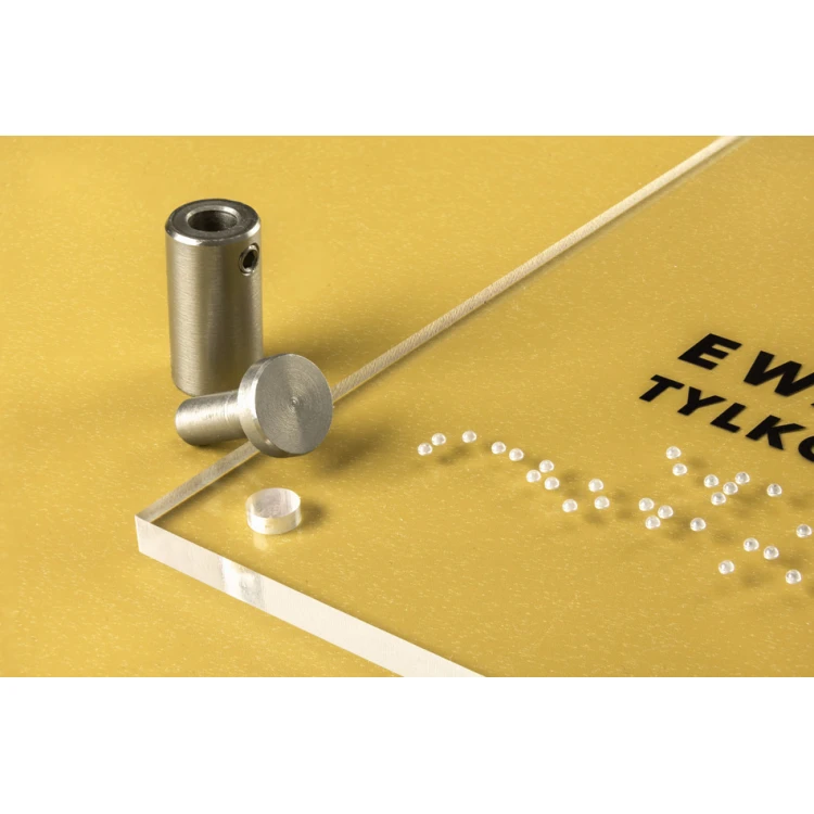 W razie pożaru nie korzystać z windy - tabliczka z plexi z pismem Braille'a - wym. 180x230mm - TAB270