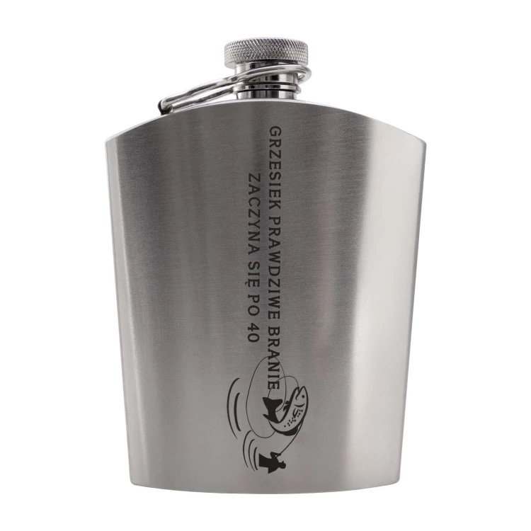 Piersiówka stalowa OLBIA z Twoim grawerem - 180ml - AL020