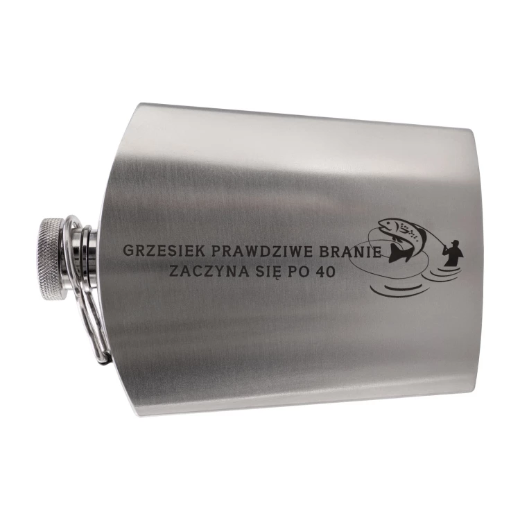 Piersiówka stalowa OLBIA z Twoim grawerem - 180ml - AL020