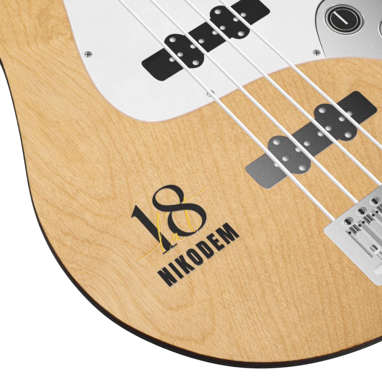 Prezent na 18 urodziny - dekoracyjna duża gitara basowa z nadrukiem UV - wym. 30x90 cm - DEK039