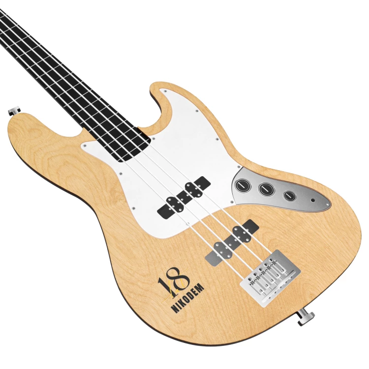Prezent na 18 urodziny - dekoracyjna duża gitara basowa z nadrukiem UV - wym. 30x90 cm - DEK039