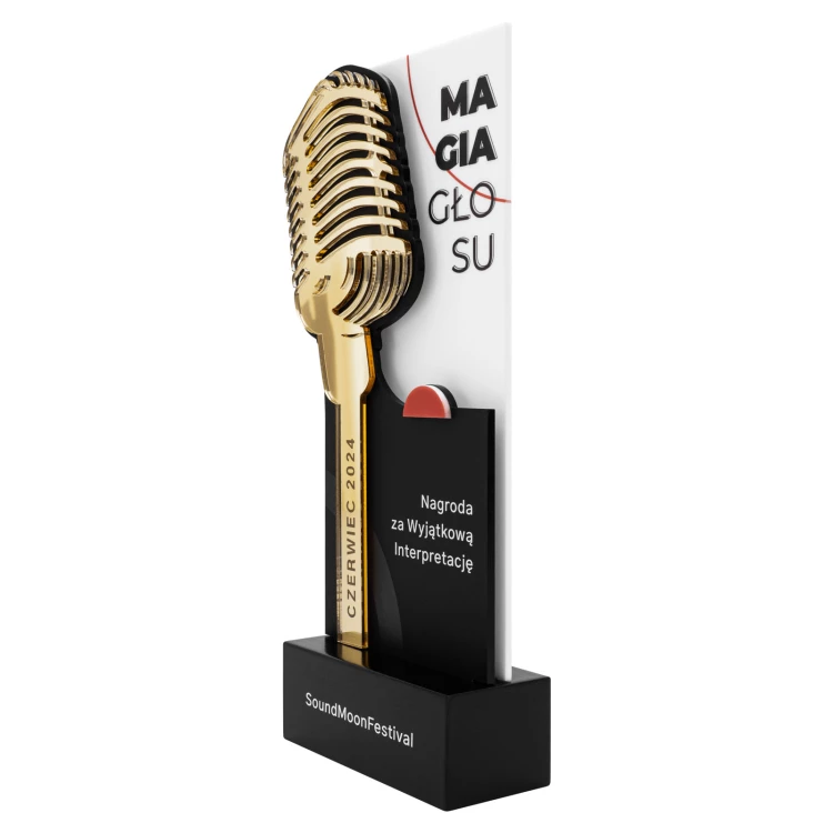 Statuetka dla muzyka - Magia głosu - MIKROFON - wys. 27,5 cm - DTA146