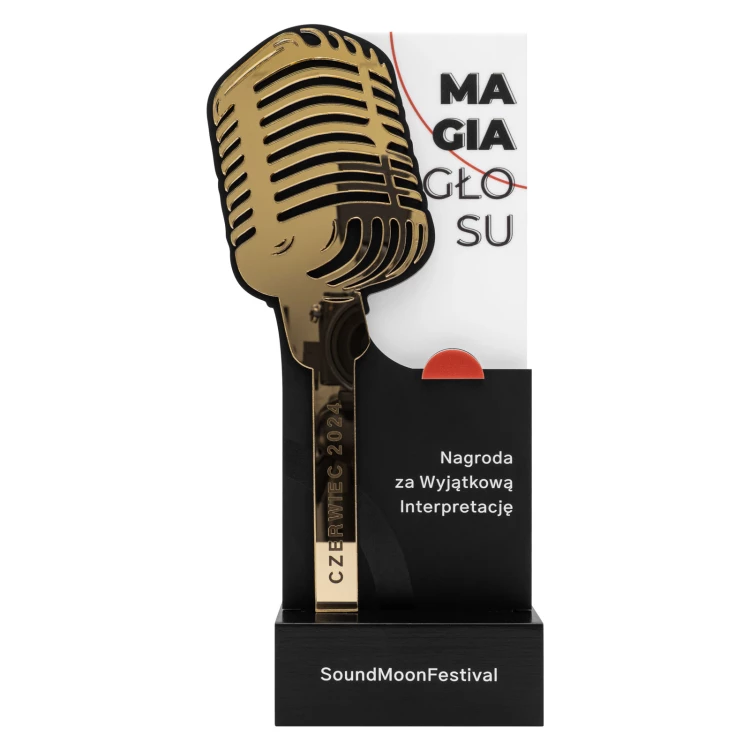 Statuetka dla muzyka - Magia głosu - MIKROFON - wys. 27,5 cm - DTA146