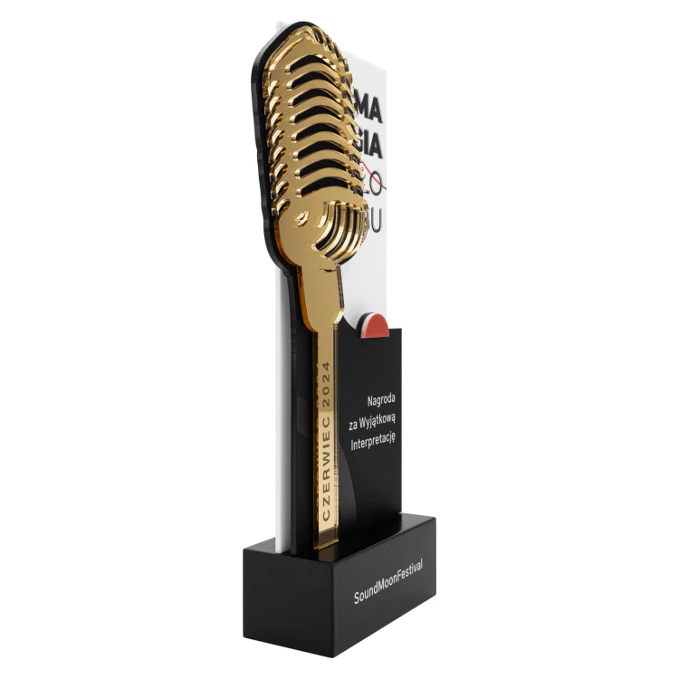 Statuetka dla muzyka - Magia głosu - MIKROFON - wys. 27,5 cm - DTA146