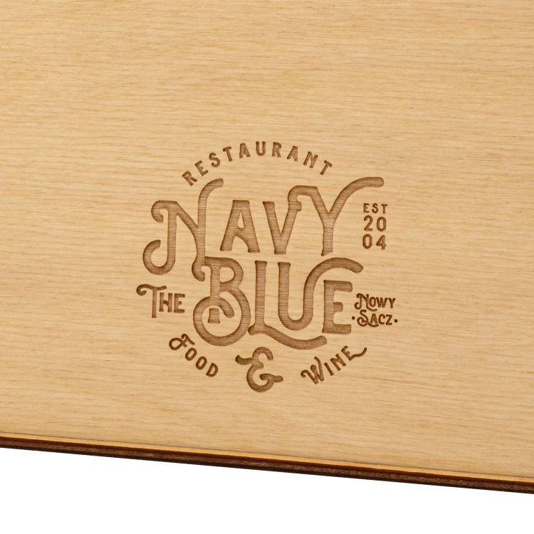 Dwustronny drewniany stojak Menu z klipsem (format A4) - wym. 23x34 cm - ST087