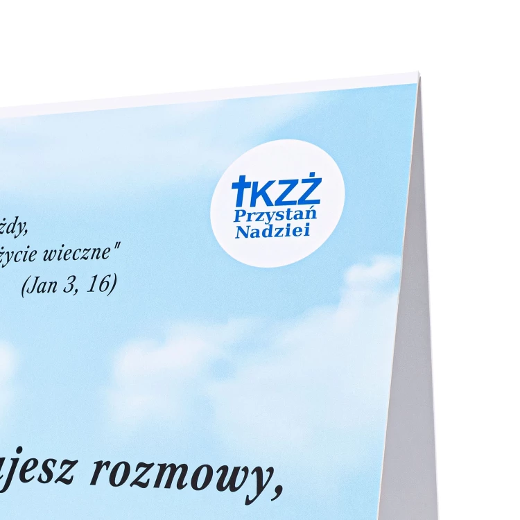 Dwustronny potykacz reklamowy - dowolny nadruk UV - wym. 450x450mm - PT004