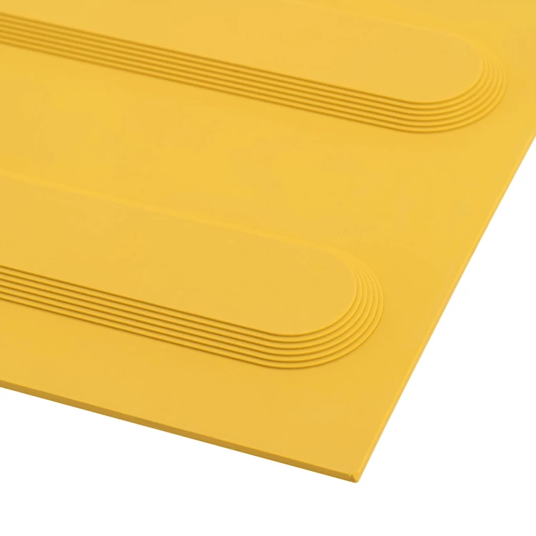 Gumowa płyta Braille'a z wypustkami dla niewidomych - żółta - wym. 600x300 mm - PB001