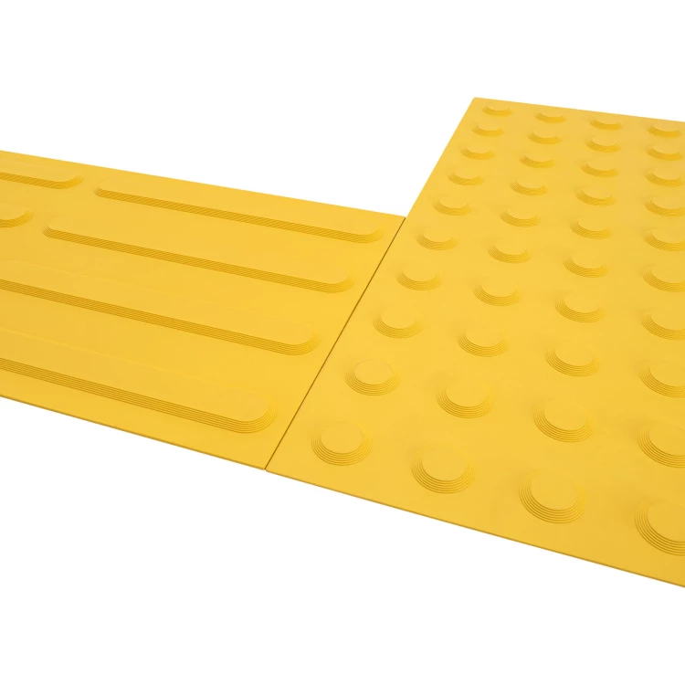 Gumowa płyta Braille'a z wypustkami dla niewidomych - żółta - wym. 600x300 mm - PB001