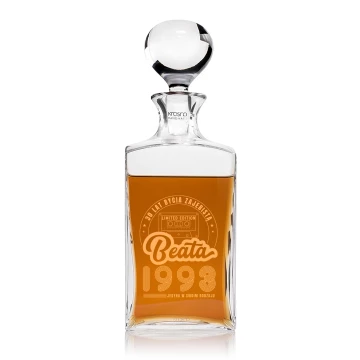 Karafka z grawerem do whisky lub nalewek - TREFL - Prezent na urodziny 30 lat  - KAR052