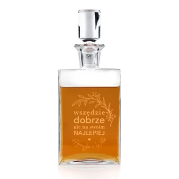 Karafka z grawerem do whisky lub nalewek - CAMEL - Parapetówka - KAR060