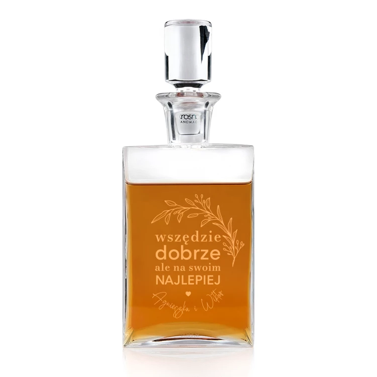 Karafka z grawerem do whisky lub nalewek - CAMEL - Parapetówka - KAR060